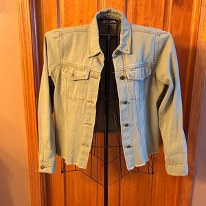 Mud Pie Light Green Jean Jacket